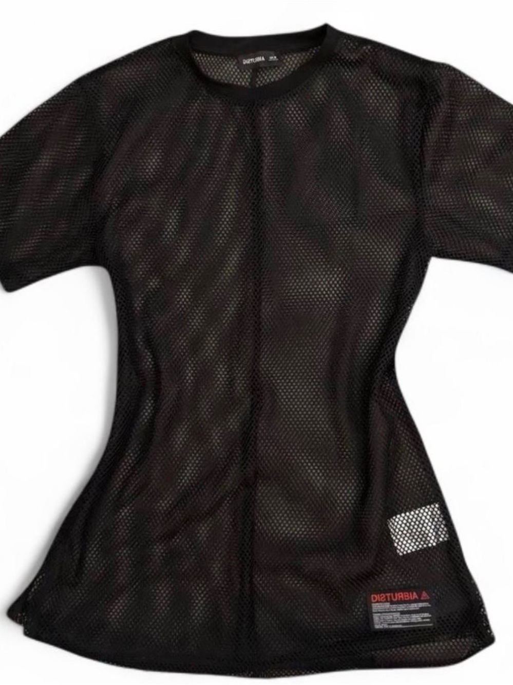 Disturbia Women's Black Mesh cover Tee
